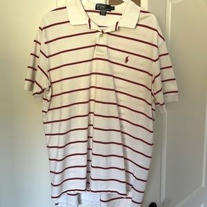 Polo by Ralph Lauren XL white w/ Red stripes